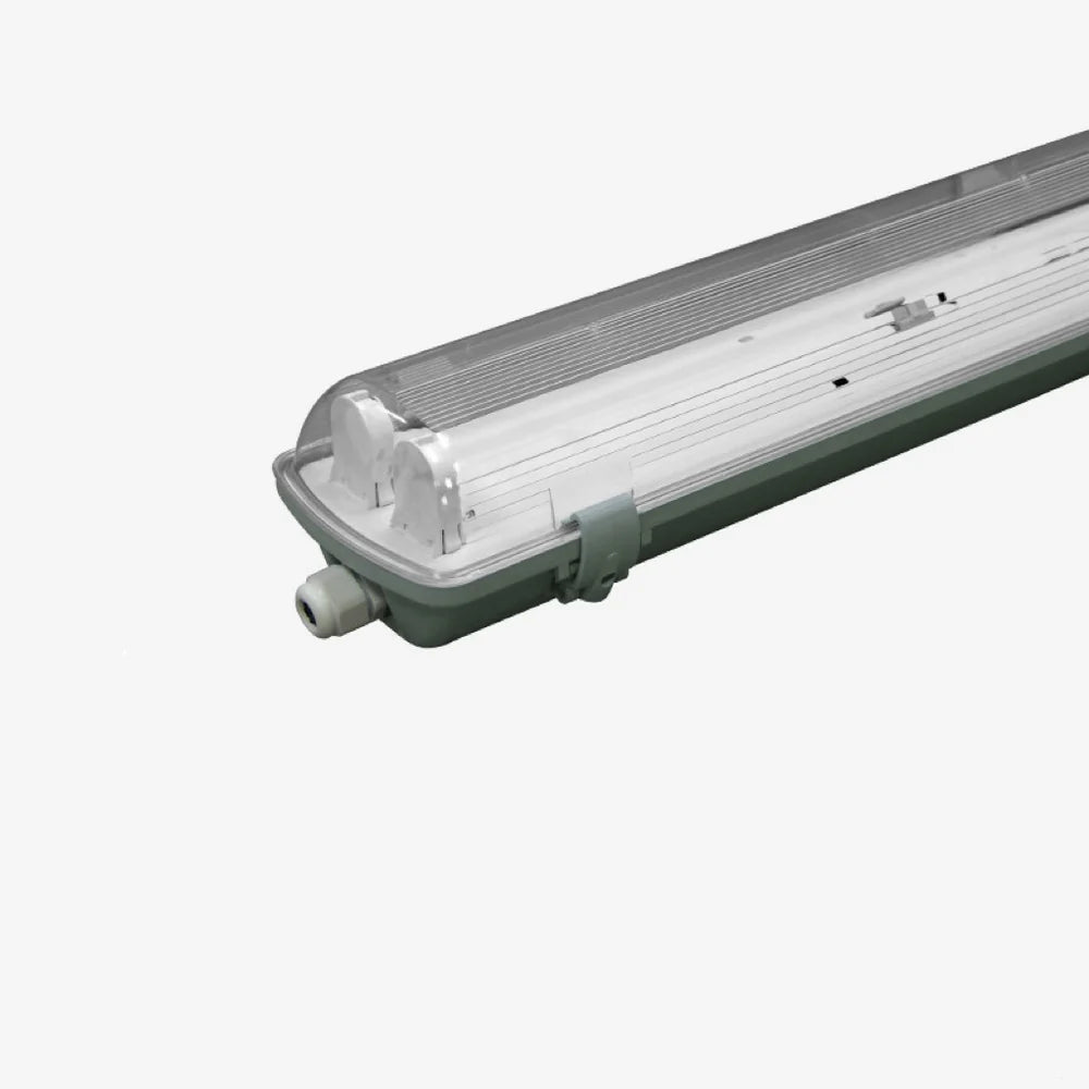 TP Series 4ft LED Tri-Proof Light, 2-Tube Included Waterproof Dustproof LED Fixture Stripe Clear Cover 3000K/4000K/5000K AC 90–240V Non-Dimmable 4-Pack