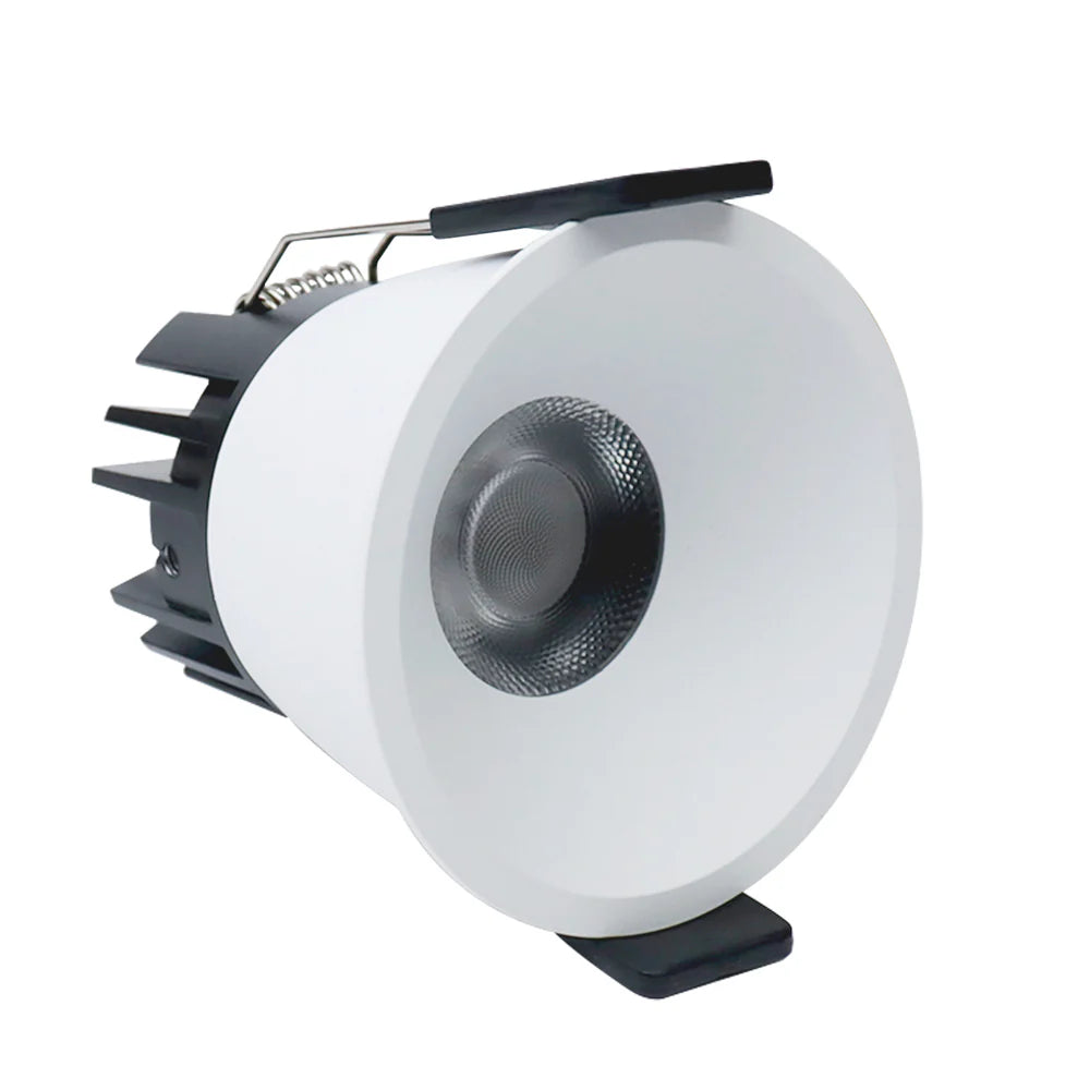 CDG-EU Angled Reflector 9W (2.6″) Deep Anti-Glare Full Spectrum LED Downlight | 200–240V | 4/12 Pack | 3000K / 4000K / 5000K | 24° Beam | White Housing | CRI>95 | Architectural Recessed Lighting