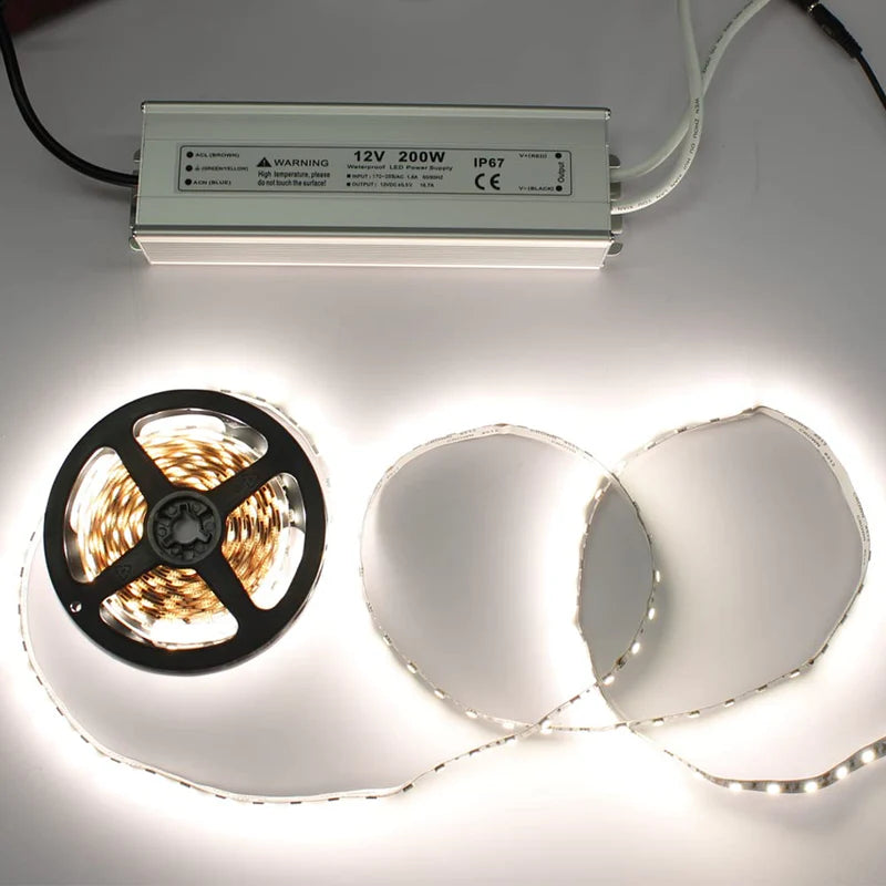 12V Waterproof LED Power Supply – 200W–500W Outdoor LED Driver, 175–265V AC Input, Single or Dual Wire Output, CE/RoHS/FCC Certified, UK/EU Plug & Wire Lead Options