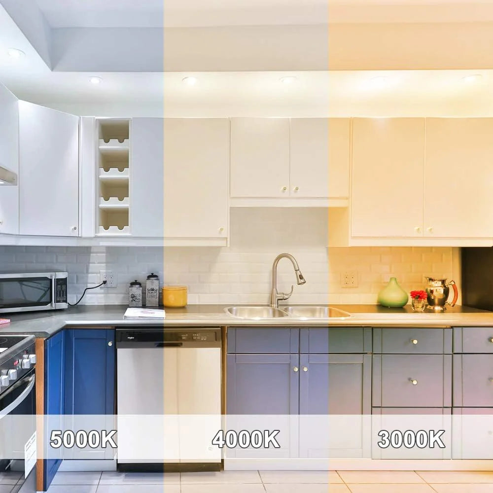 ECO-2 Series Adjustable COB LED Recessed Downlight – Gold Housing – TRIAC Dimmable – 3W – 4-Pack/10-Pack – 3000K–6000K – 100–130V