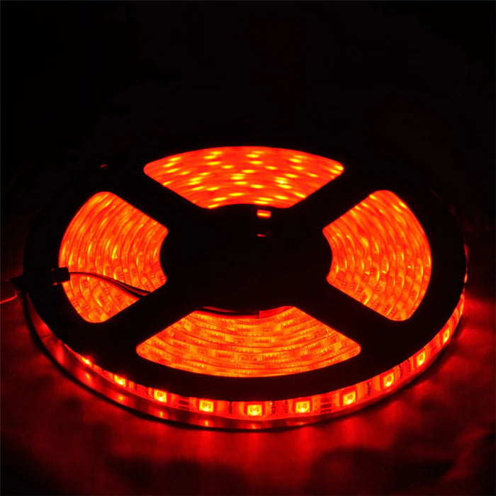 635nm SMD2835 DC12V Red LED Strip Light – Visible Red for Indicators & Lighting, 60/120/240 LEDs/m, 5 Meters, IP00/IP65