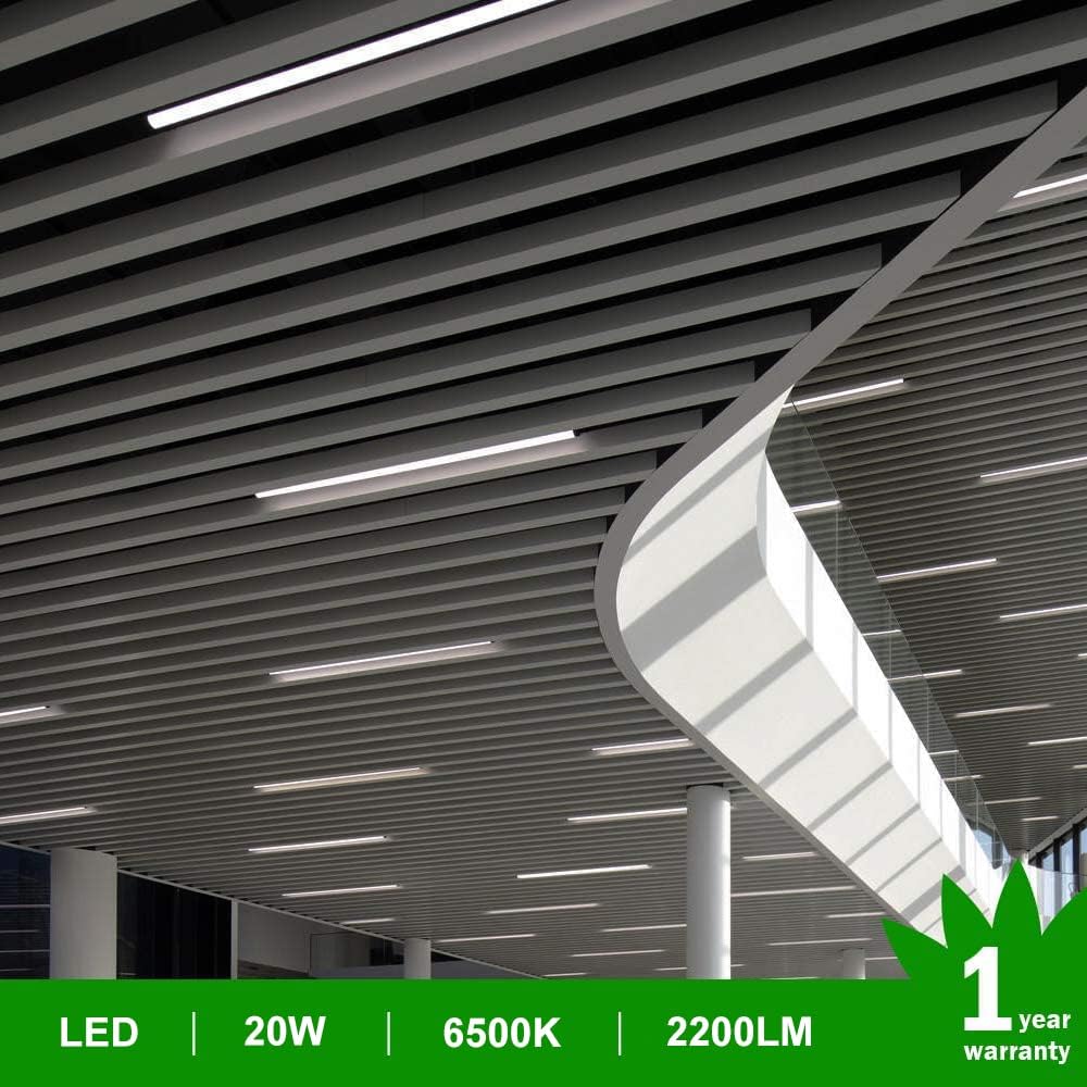 LightingWill LED T5 Integrated Fixture 2~4FT, Warm White / Daylight White, Linkable LED Shop Light, LED Ceiling Light and Under Cabinet Light,Corded Electric with Built-in ON/Off Switch