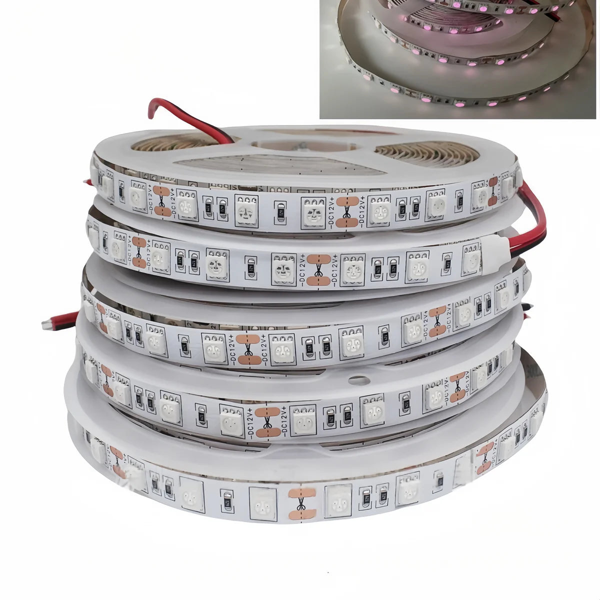810nm SMD5050 DC12V Infrared LED Strip Light – High Power Near IR for Therapy, 30/60/120 LEDs/m, 5 Meters, IP00/IP65
