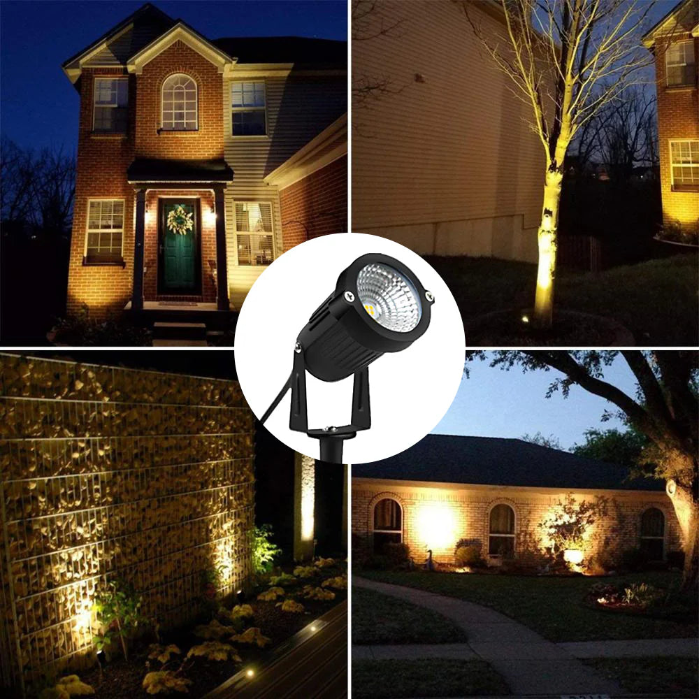 LightingWill All-in-One Low Voltage Landscape Lighting Kit - Smart Transformer | 6 / 8 Pack Landscape Lights | 3000K Warm White | IP65 Waterproof | Outdoor Lights for Yard Garden Pathway
