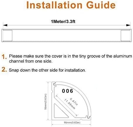 LightingWill 25-Pack V-Shape LED Aluminum Channel System 6.6ft/2M Anodized Silver Flush Corner Mount for <12mm Width SMD3528 5050 LED Strips with Curved Cover, End Caps and Mounting Clips V02S2M25