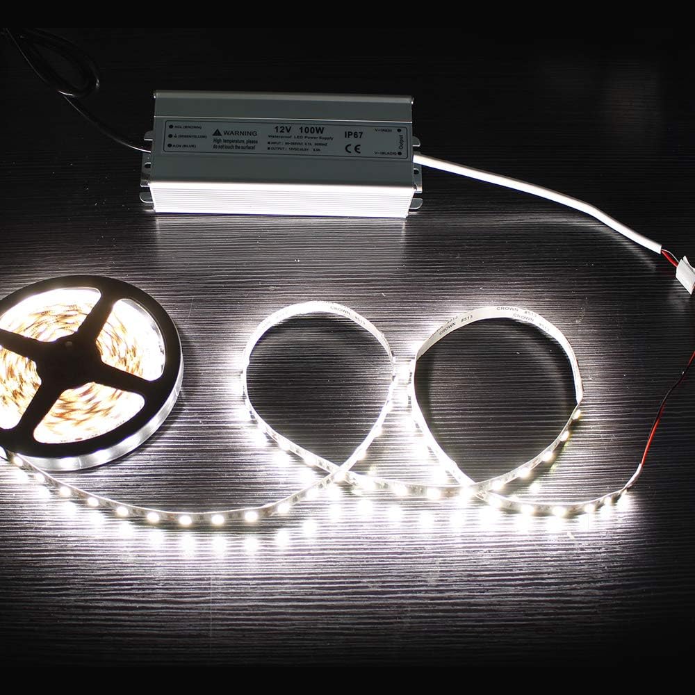 45W 12V Waterproof LED Power Supply, 90-265V Input, Single Output, Aluminum Housing, Outdoor LED Lighting Driver, CE/RoHS/FCC Certified, US/UK/EU Plug