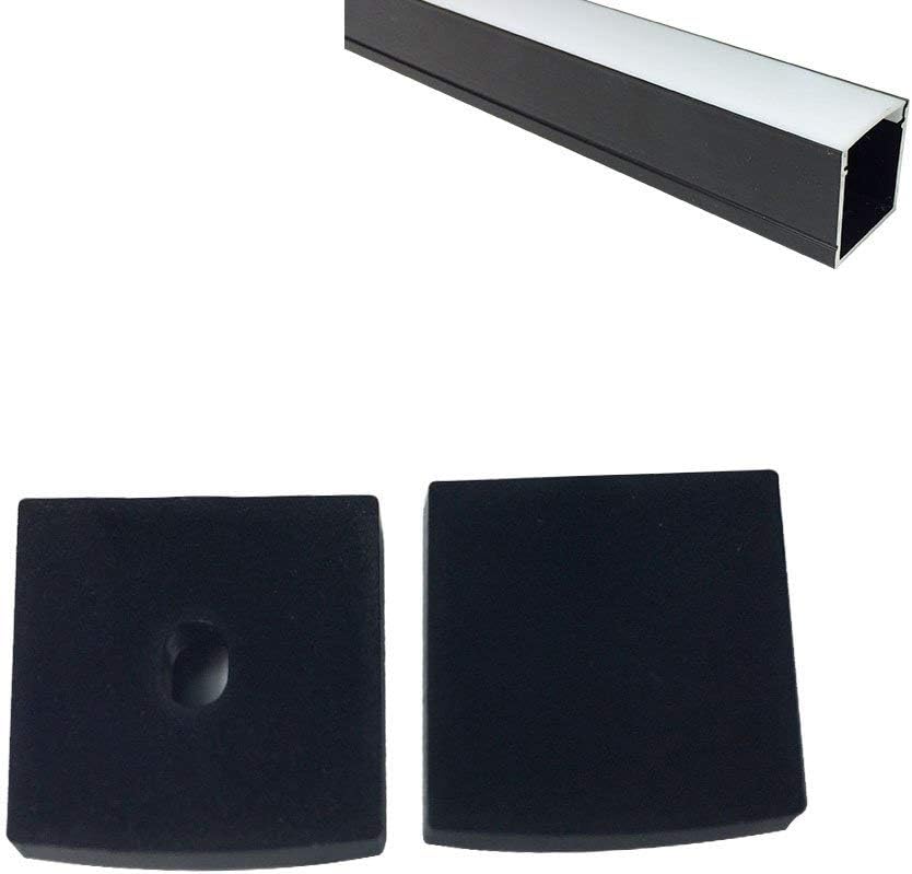 LightingWill 10pcs End Caps Fit LED Aluminum Channel(End Caps for U06B)