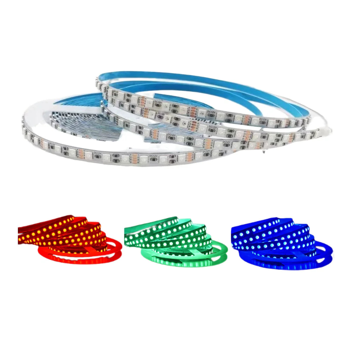 LightingWill 5MM Wide SMD3535 RGB LED Strip Light - DC12V | 120 LEDs/M | 5mm PCB | IP00 / IP67 | 5/50M | for Mirror, Kitchen Cabinet, Bedroom