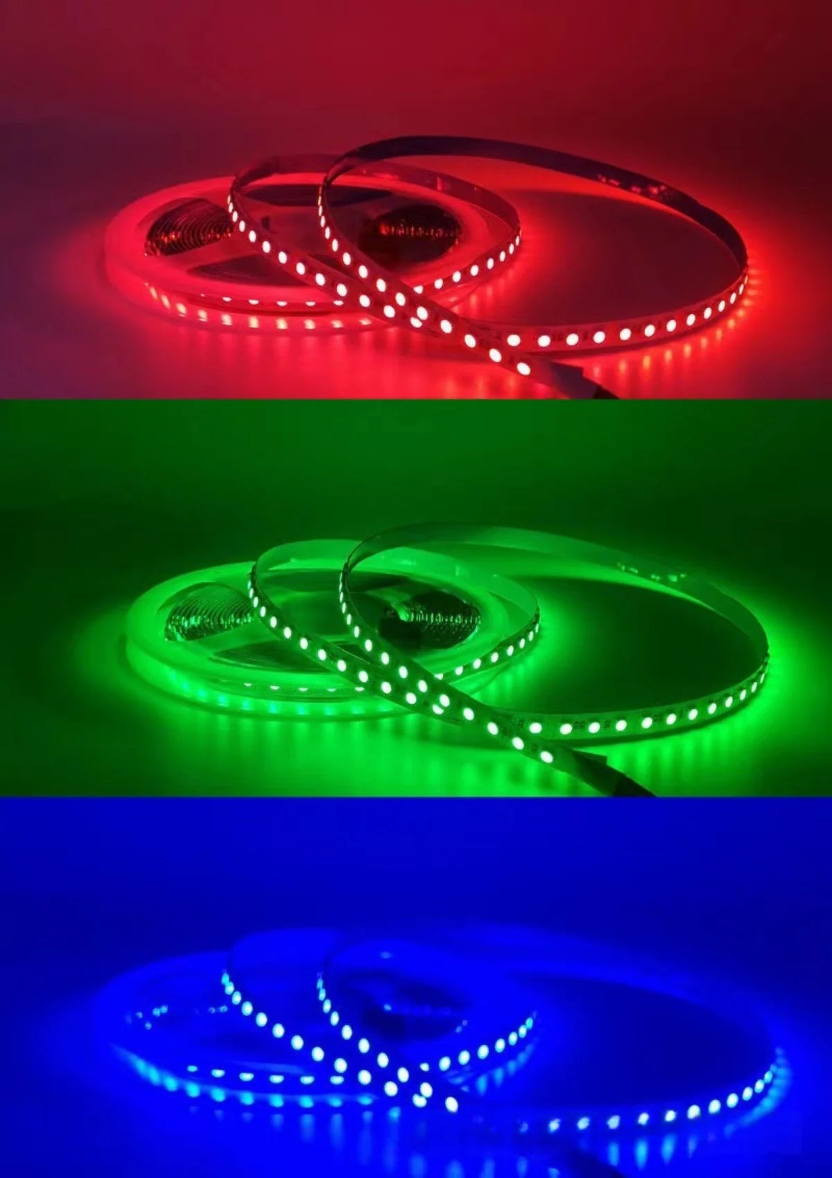 LightingWill 5MM Wide SMD3535 RGB LED Strip Light - DC12V | 120 LEDs/M | 5mm PCB | IP00 / IP67 | 5/50M | for Mirror, Kitchen Cabinet, Bedroom