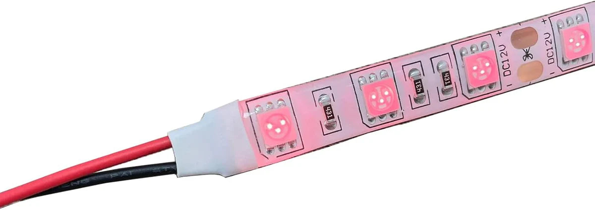 LightingWill 660–670nm SMD5050 DC12V Red LED Strip Light – 30/60/120 LEDs/m, 5 Meters, IP00/IP65