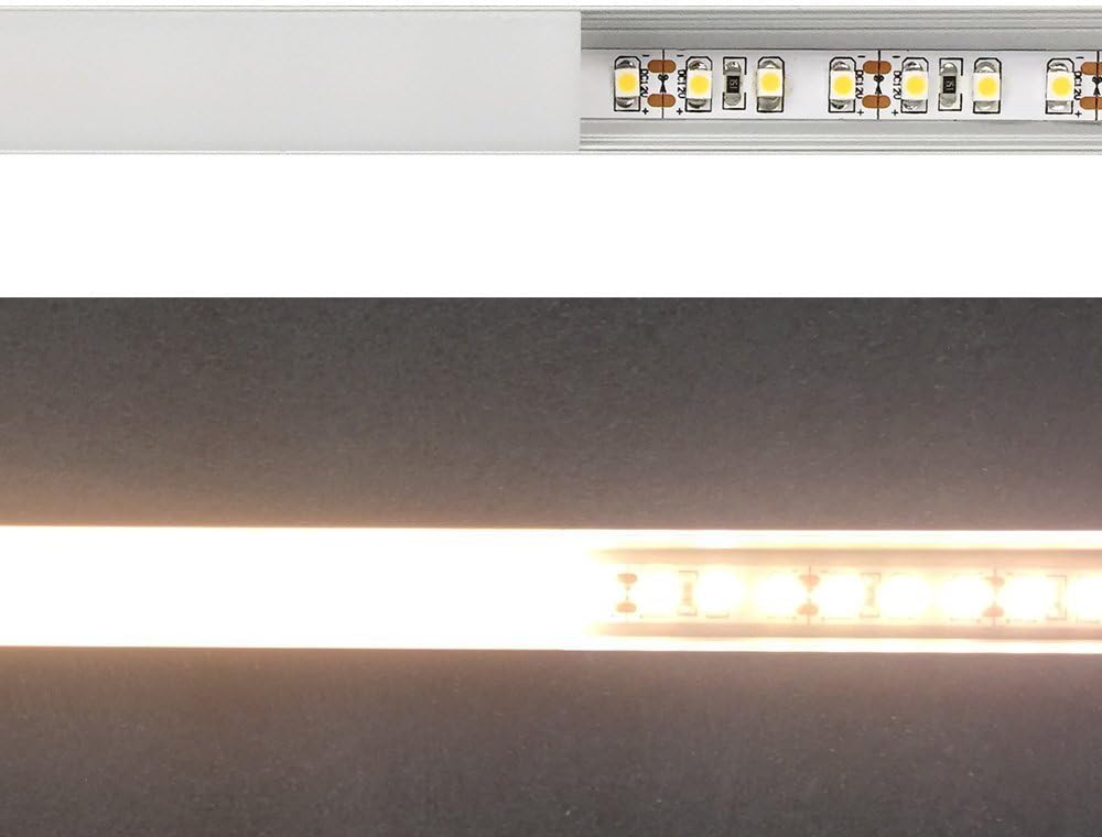 LightingWill 6.6ft/2M 25 Pack(164ft/50M) 9x17mm Silver U Shape LED Aluminum Channel Set Internal width 12mm with White Cover, End Caps and Mounting Clips for LED Strip Light Installations-U02S2M25