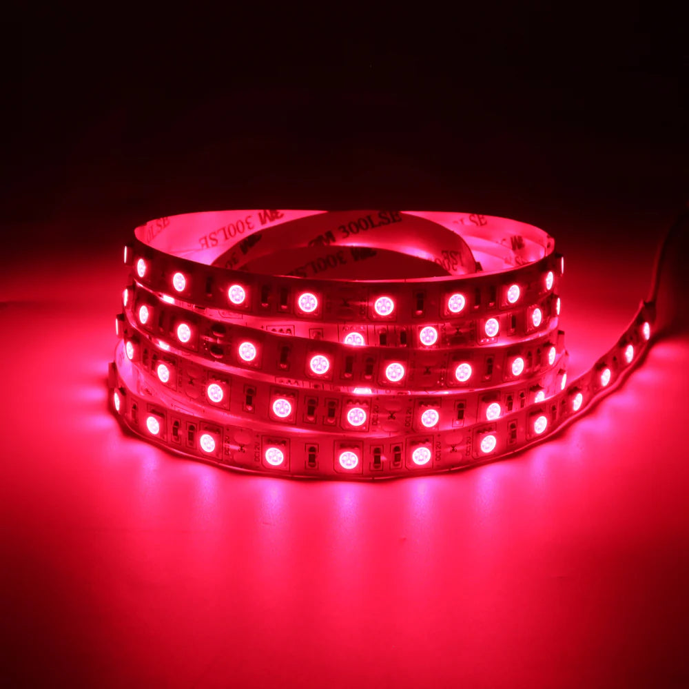 660–670nm Non-Waterproof DC12V-IR LED Strips-SMD2835/SMD5050-30/60/120/240 LEDs/m-5/50 Meters-Red Light Beauty, Body Care, Wellness Light, Skin Care