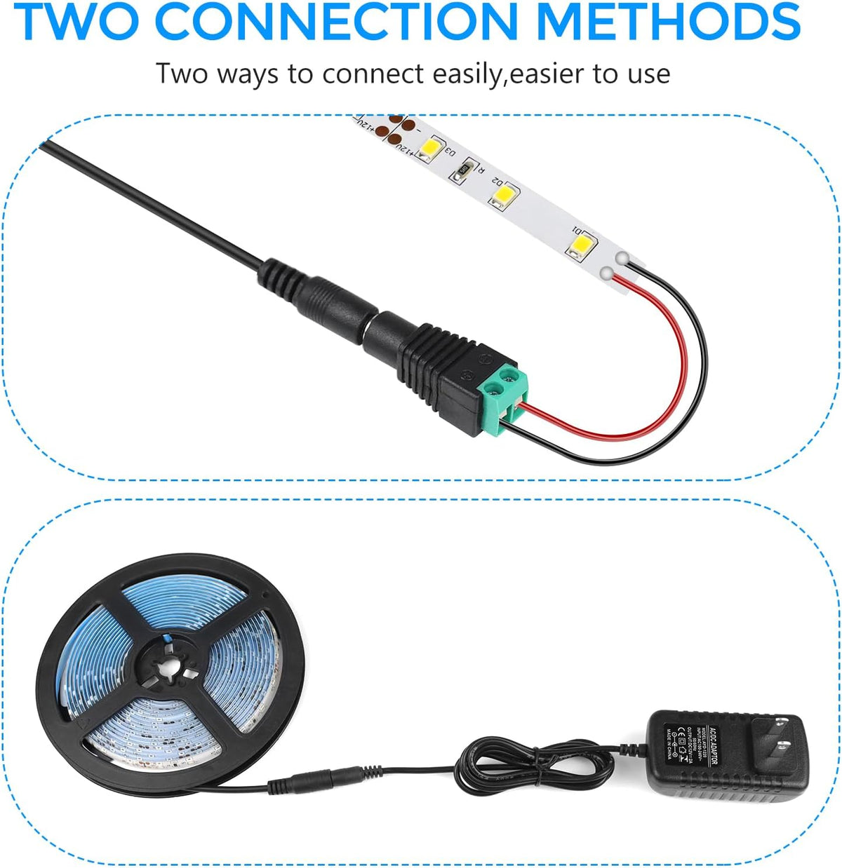 LightingWill 12V Power Supply, 12W Power Adapter, 110V AC to 12V 1A DC Converter, Wall Plug Transformer for 12V Devices with 5.5/2.1mm DC Connector