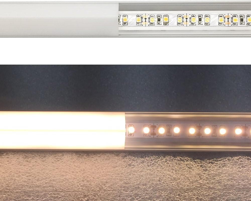 LightingWill 10-Pack V-Shape LED Aluminum Channel 6.6ft/2M Anodized Silver Corner Mount Extrusion for <12mm Width SMD3528 5050 LED Strips with Vertical Cover, End Caps and Mounting Clips V01S2M20