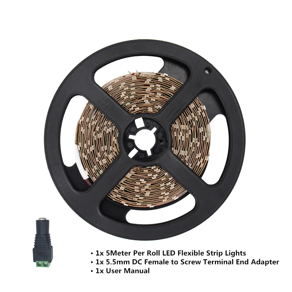 LightingWill 730–735nm SMD2835 DC12V IR LED Strip Light – 60/120/240 LEDs/m, 5 Meters, IP00/IP65