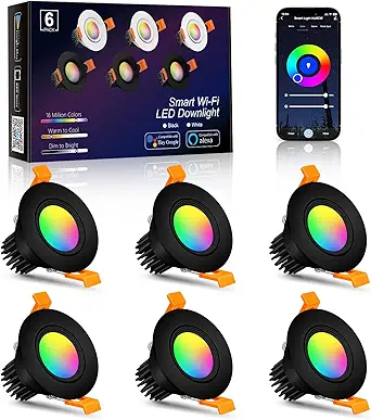 Smart RGB Downlight – COB WiFi Recessed Lighting, 2 Inch 5W, Dimmable