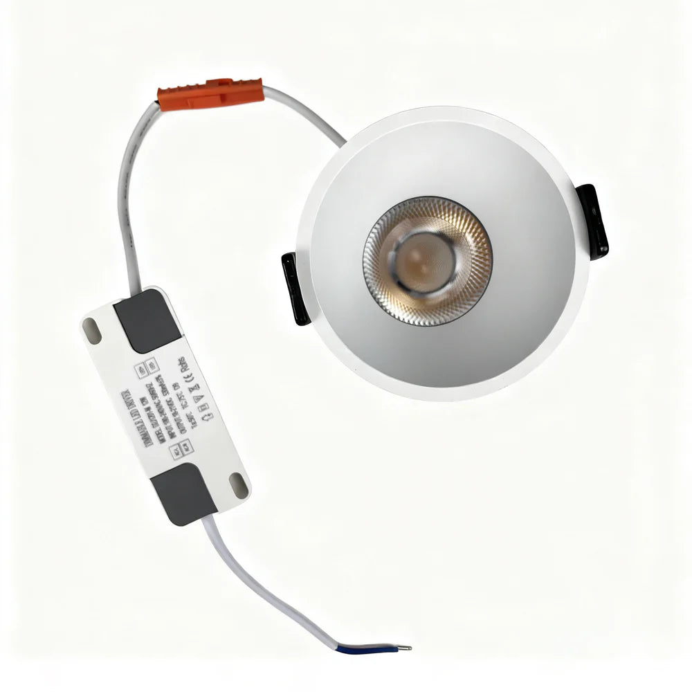CDG-EU Angled Reflector 12W (3″) Deep Anti-Glare Full Spectrum LED Downlight | 200–240V | 4/12 Pack | 3000K / 4000K / 5000K | 24° Beam | White Housing | CRI>95 | Architectural Recessed Lighting