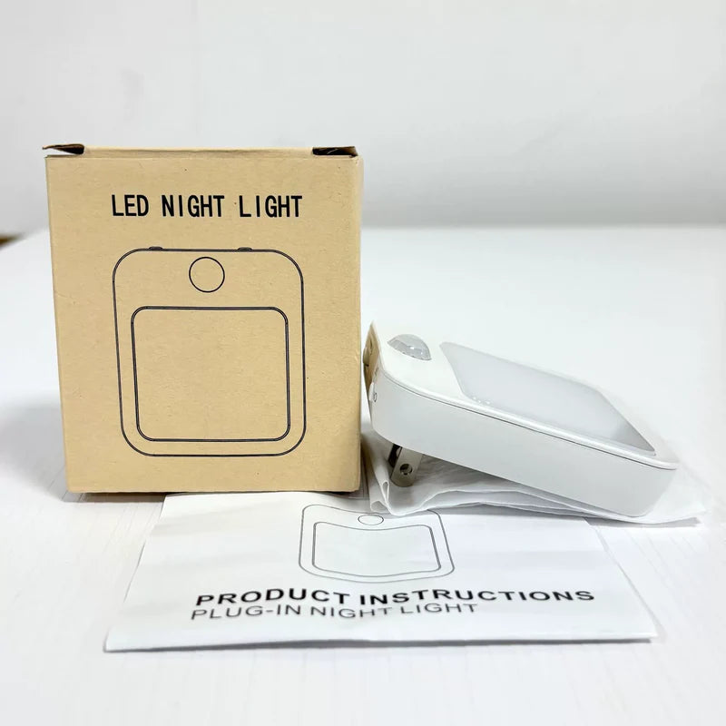 LightingWill Plug in LED Motion Sensor Night Light US EU Plug PIR Motion Activated Warm White Daylight White Night Light for Bedroom Bathroom Kitchen Hallway Stairway 2 4 10 Pack