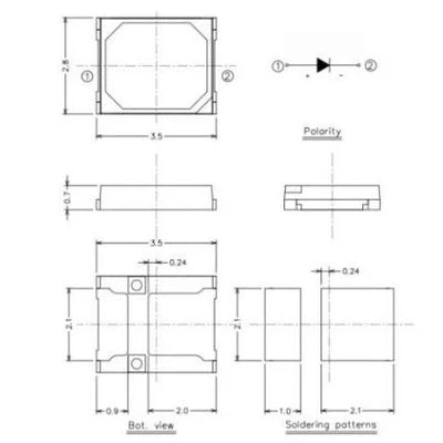 365–405nm UV LED Emitters Sample Pack – 100 Pack | SMD2835 & SMD5050 | 0.2W / 0.5W | Gold Wire | 365nm-405nm UV Chips for Curing, Fluorescence & Skin Detection