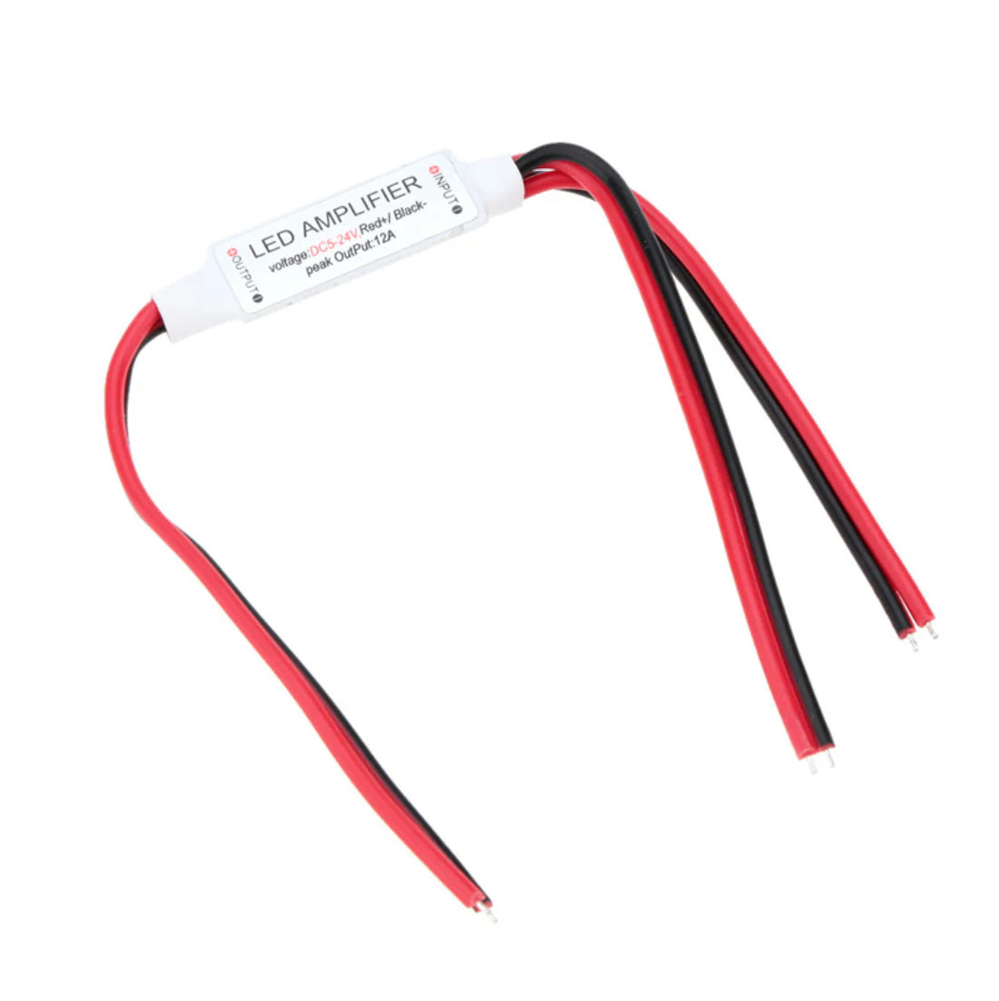 LightingWill LED Strip Mini Dimmer DC12V-24V 12A Push Button Inline LE