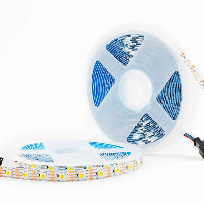 LightingWill WS2815 Single Color IC LED Strip Light DC12V Cool White 6000K 10mm PCB SMD5050 Individually Addressable Breakpoint Resume 30 60 74 96 LEDs/m IP00 IP65 IP67 LED Strip for Decoration DIY Lighting 5M 50M
