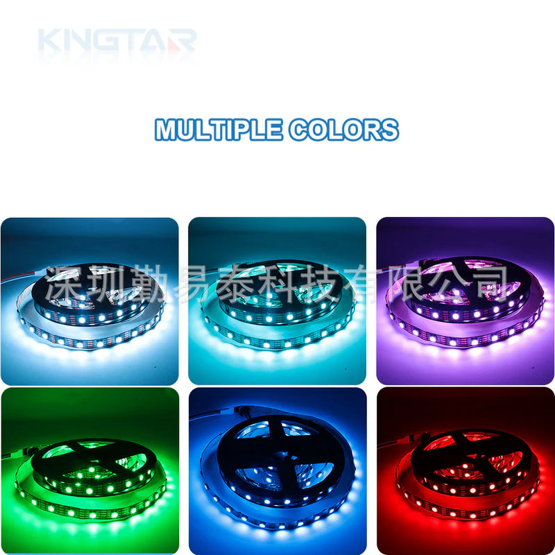 LightingWill WS2815 RGBWIC LED Strip Light DC12V RGB 3000K 4 in 1 SMD5050 Individually Addressable Breakpoint Resume 30 60 96 LEDs/m IP00 IP65 IP67 LED Strip for Party Decoration DIY Lighting 5M 50M