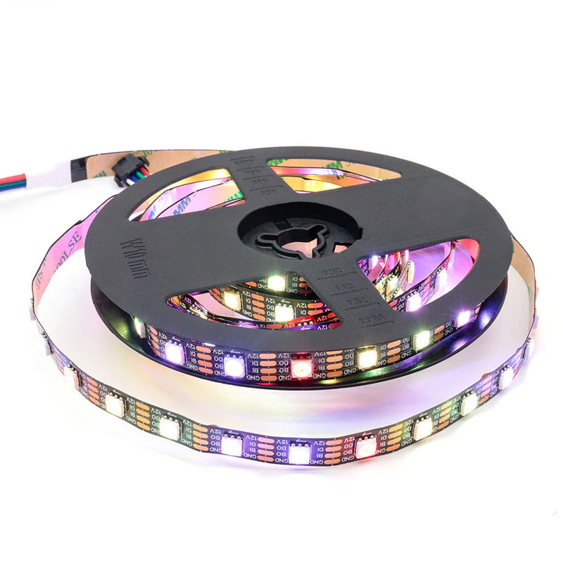 LightingWill WS2815 RGBWIC LED Strip Light DC12V RGB 3000K 4 in 1 SMD5050 Individually Addressable Breakpoint Resume 30 60 96 LEDs/m IP00 IP65 IP67 LED Strip for Party Decoration DIY Lighting 5M 50M