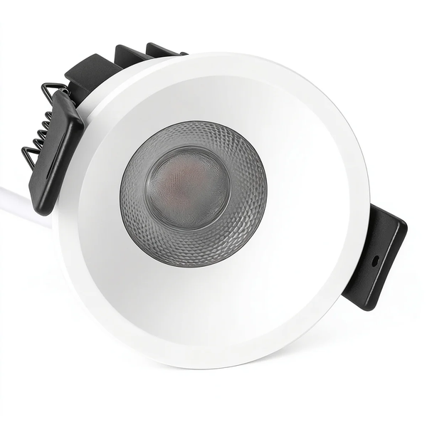 CDG-US Angled Reflector 7W (2.2″) Deep Anti-Glare Full Spectrum LED Downlight | 90–140V | 4/12 Pack | 5CCT Adjustable | 24° Beam | White Housing | CRI>97 | Architectural Recessed Lighting