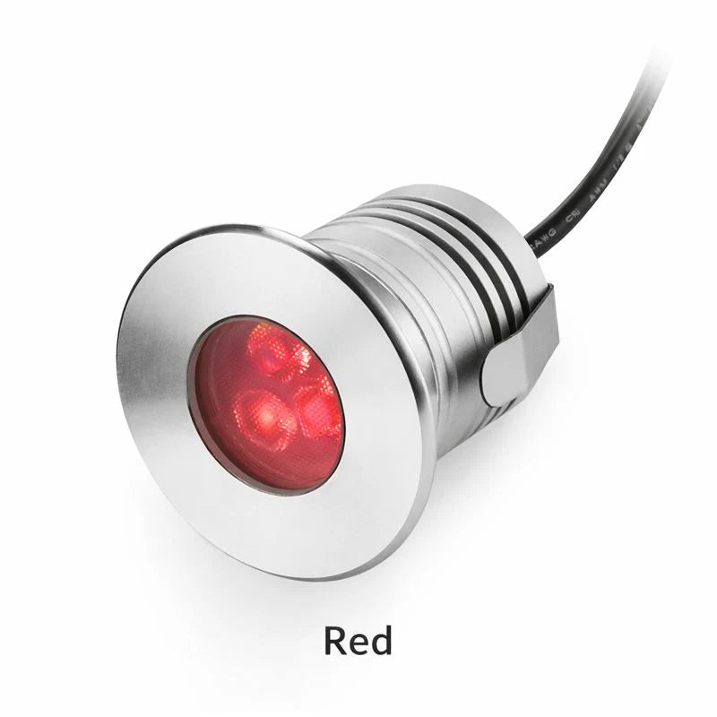 3W 3-LED Underwater Pool Lights – DC 12V / 24V Low Voltage | 3W | Stainless Steel & Aluminum Submersible Lights | IP68 Waterproof | Red / Green / Blue / 3000K / 4000K / 6000K for Pool, Fountain & Pond Lighting |  8 / 10-Pack