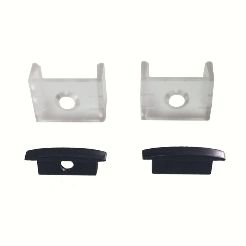 Silbernes U01 9 x 23 mm U-förmiges Innenprofil, Breite 12 mm, LED-Aluminium-Kanalsystem mit Abdeckung, Endkappen und Befestigungsclips für die Installation von LED-Lichtstreifen