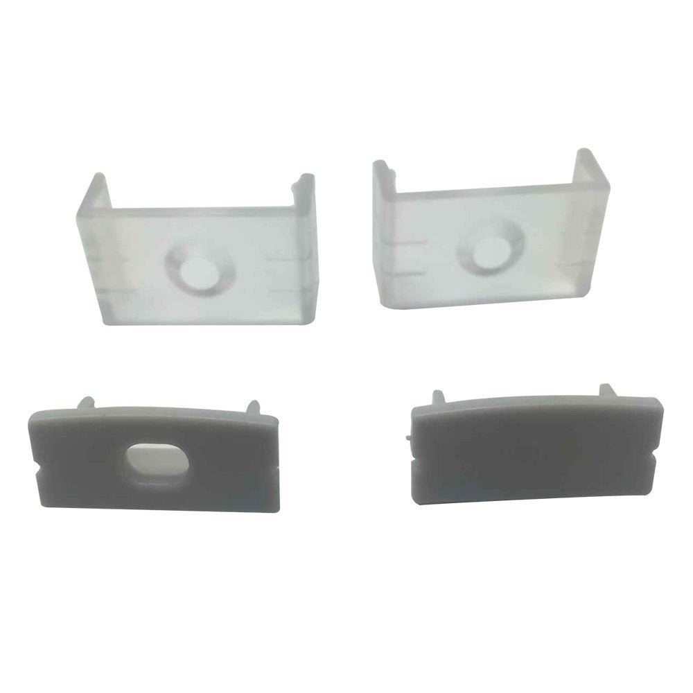 Silver U04 10x23mm U-Shape Internal Width 20mm LED Aluminum Channel System with Cover, End Caps and Mounting Clips Aluminum Extrusion for LED Strip Light Installations