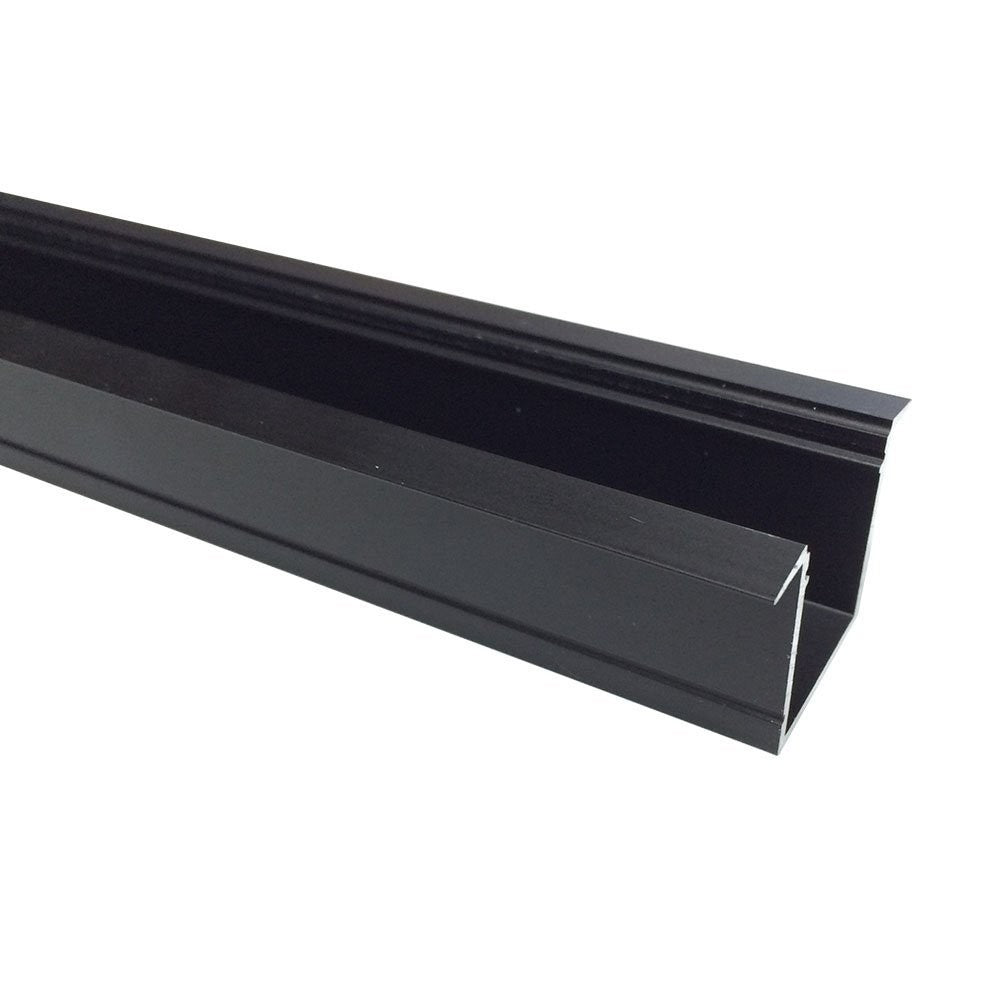 Schwarzes U05 36 x 24 mm U-förmiges Innenmaß 20 mm LED-Aluminium-Kanalsystem mit Abdeckung, Endkappen und Befestigungsklammern Aluminiumprofil für LED-Lichtstreifen ohne Fleckeninstallationen